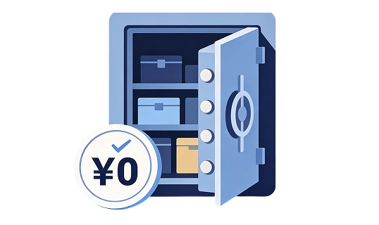 リース期間中の保管費用は無料